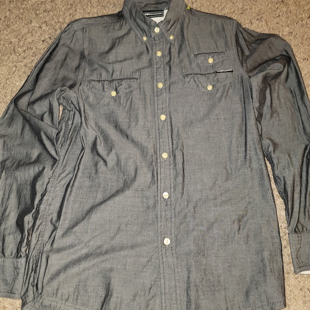 The hundreds long sleeve buttoned up‎ shirt size M Color charcoal